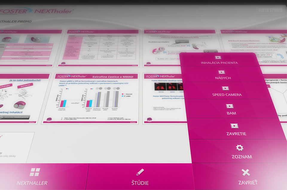 Foster Nexthaler for tablet - Tablet optimised presentation for medical representatives