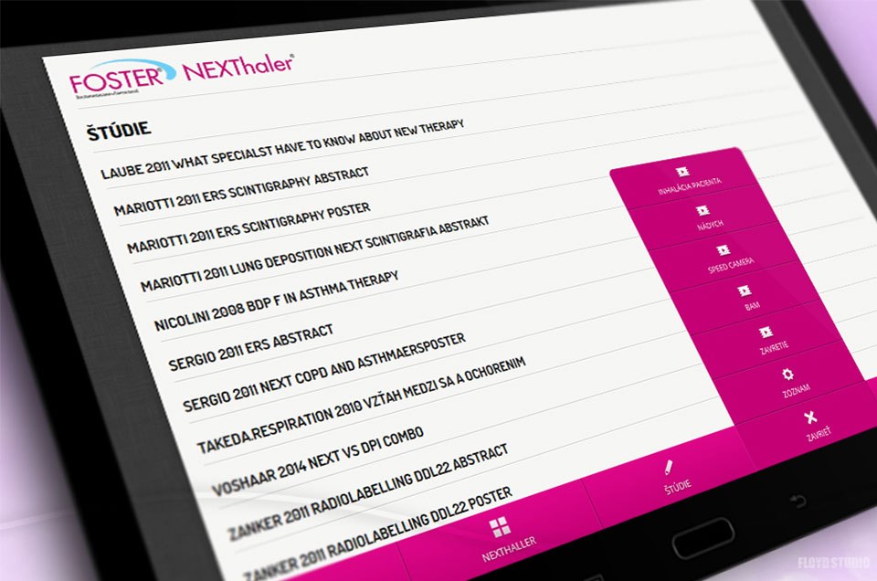 Foster Nexthaler for tablet - Tablet optimised presentation for medical representatives