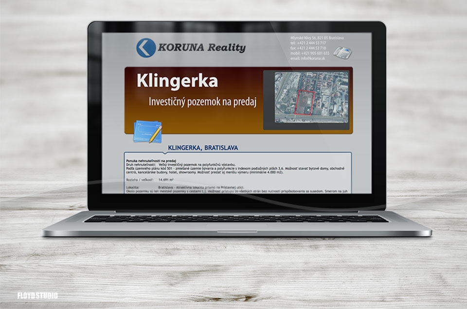 Koruna.sk - Website design and content management
