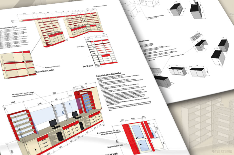 Pharmacy shop interior design - Interior design and production of furniture for pharmacy shop