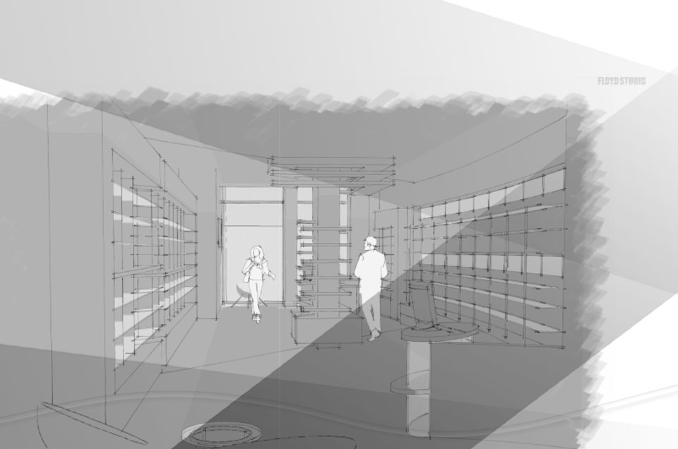 Pharmacy interior proposal in River park - Architecture proposal for interior of pharmacy shop n River park